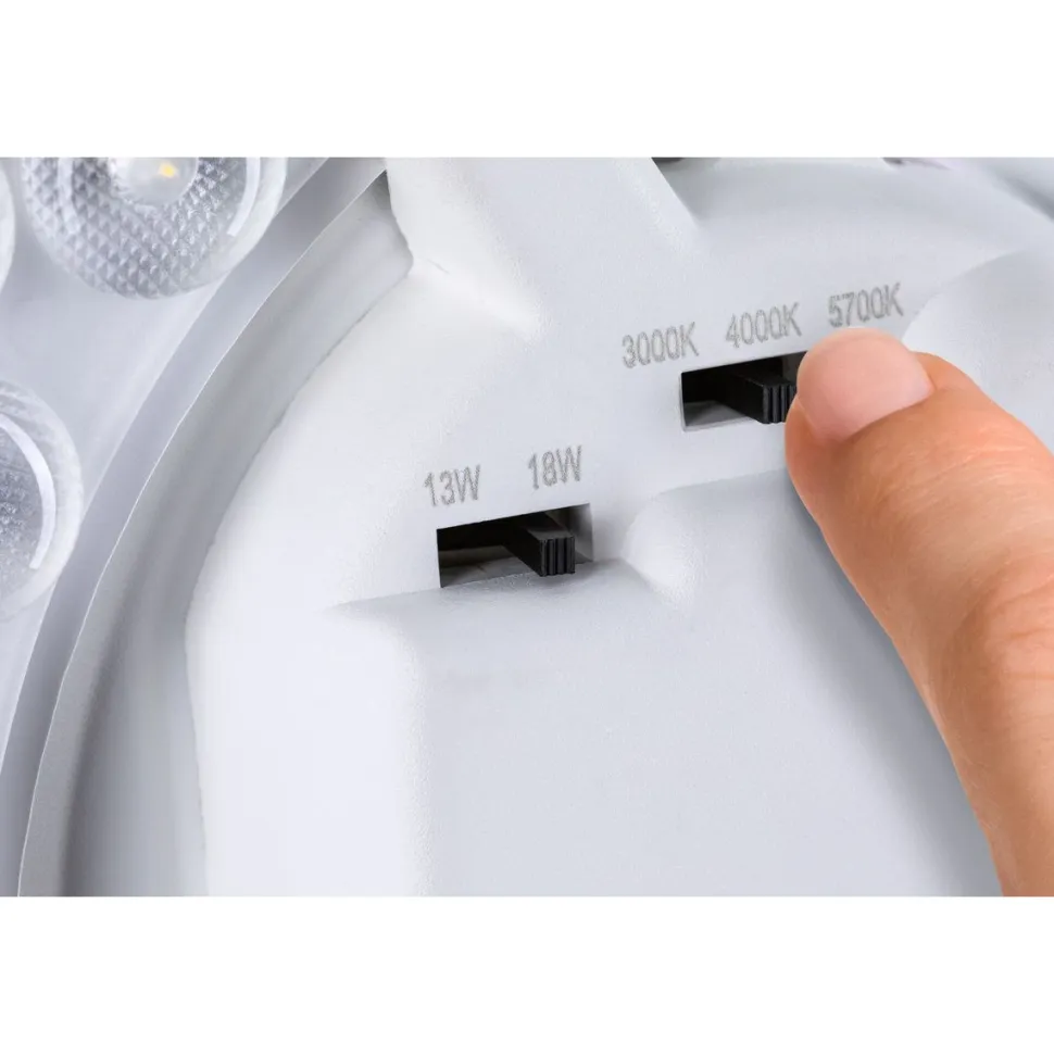 LED-kattovalaisin Paulmann Leonis II, Ø28cm, IP44, 3000-5700K, 1750lm, 230V, 16.5W, himmennettävä, valkoinen