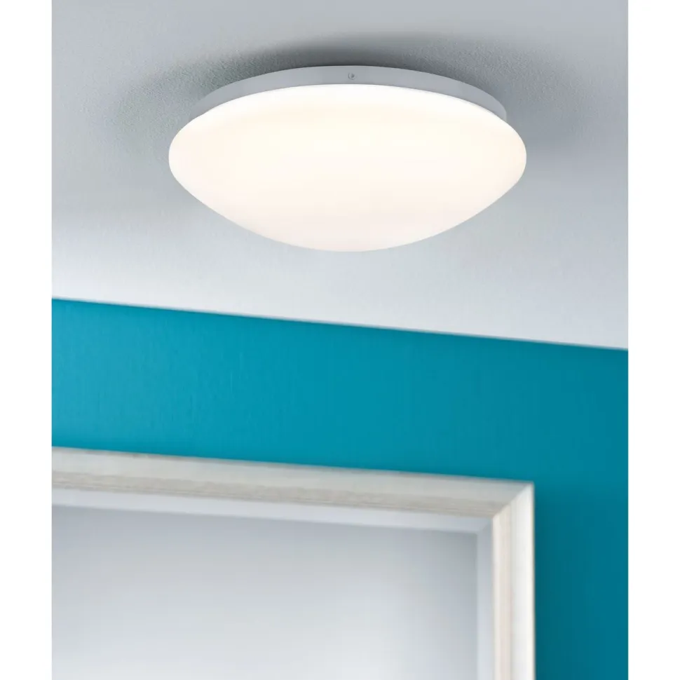 LED-kattovalaisin Paulmann Leonis, IP44, 2700K, 780lm, 12.5W, liiketunnistin, valkoinen