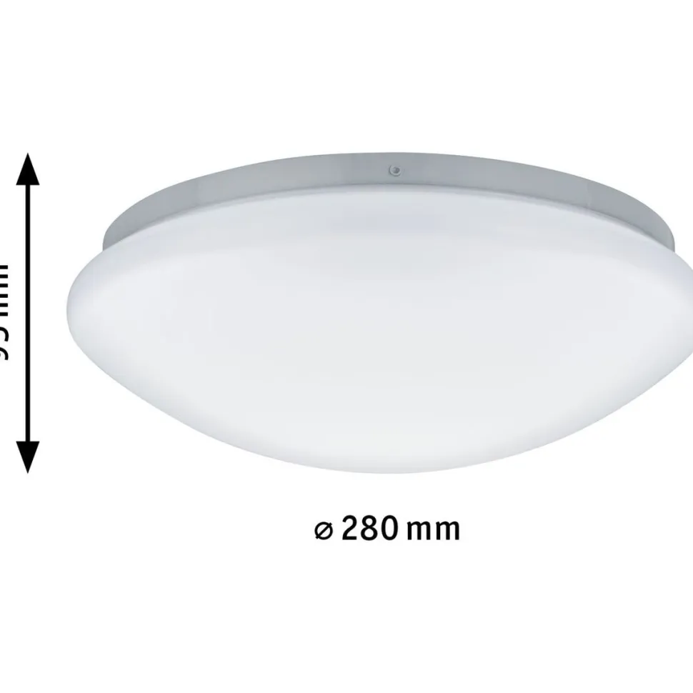 LED-kattovalaisin Paulmann Leonis, IP44, 2700K, 780lm, 12.5W, liiketunnistin, valkoinen