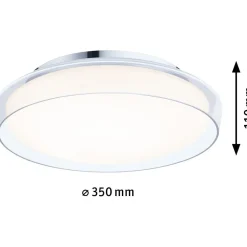 LED-kattovalaisin Paulmann Luena, 35cm, IP44, 3000K, kromi