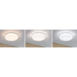 LED-kattovalaisin Paulmann Luiana, Ø28cm, IP44, 3000-5700K, 1750lm, 230V, 16.5W, himmennettävä, valkoinen