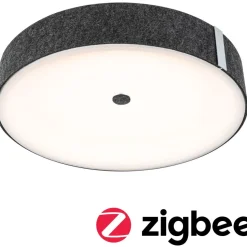 LED-kattovalaisin Paulmann Malika Ø40cm Smart Home Zigbee 3.0 2500lm 26W himmennettävä antrasiitti