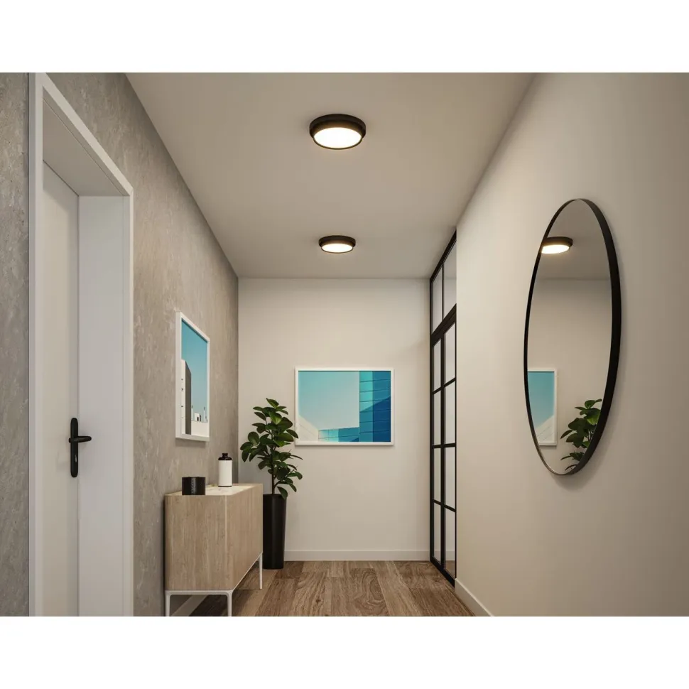 LED-kattovalaisin Paulmann Malik, 2700K, himmennettävä, mattamusta