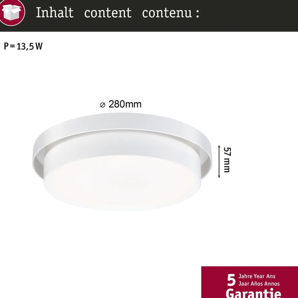LED-kattovalaisin Paulmann Malik, 2700K, himmennettävä, mattamusta
