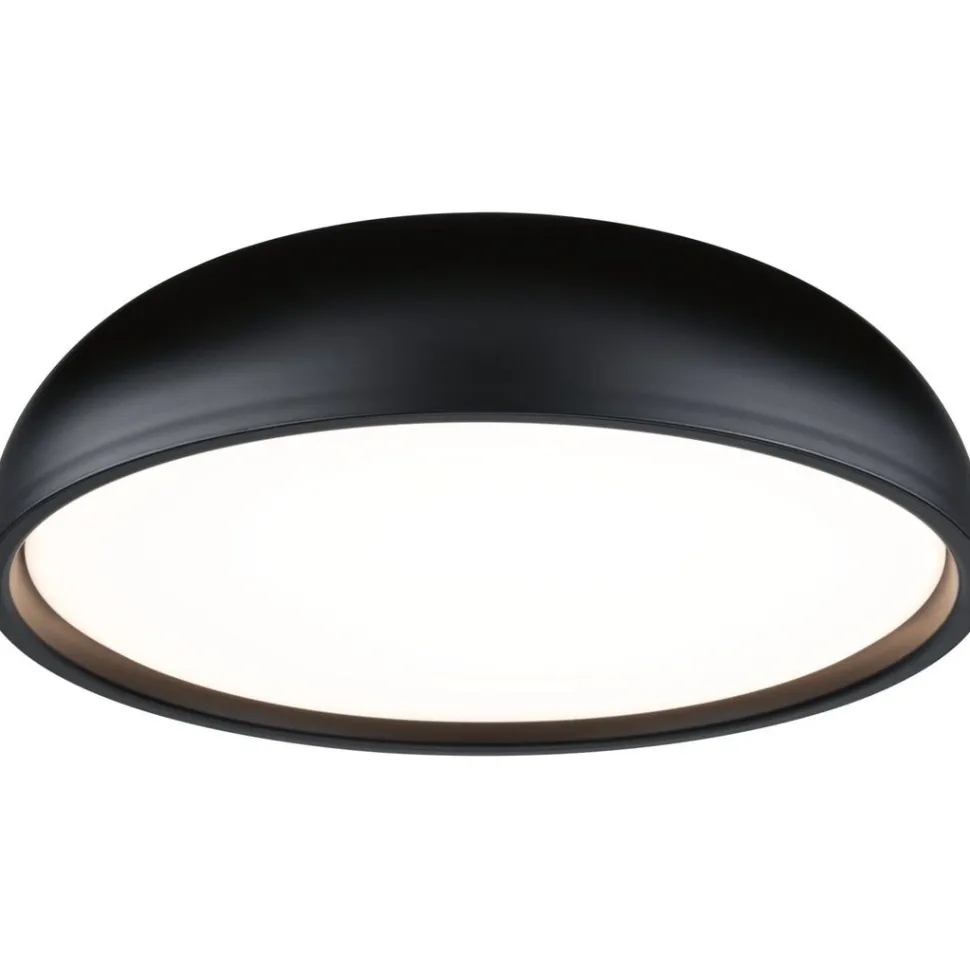 LED-kattovalaisin Paulmann Oka, IP44, 950lm, 24W, säädettävä värilämpötila, mattamusta
