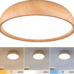 LED-kattovalaisin Paulmann Oka, IP44, 950lm, 24W, säädettävä värilämpötila, mattamusta