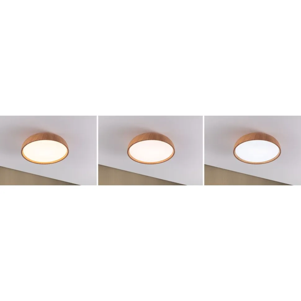 LED-kattovalaisin Paulmann Oka, IP44, 950lm, 24W, säädettävä värilämpötila, mattamusta