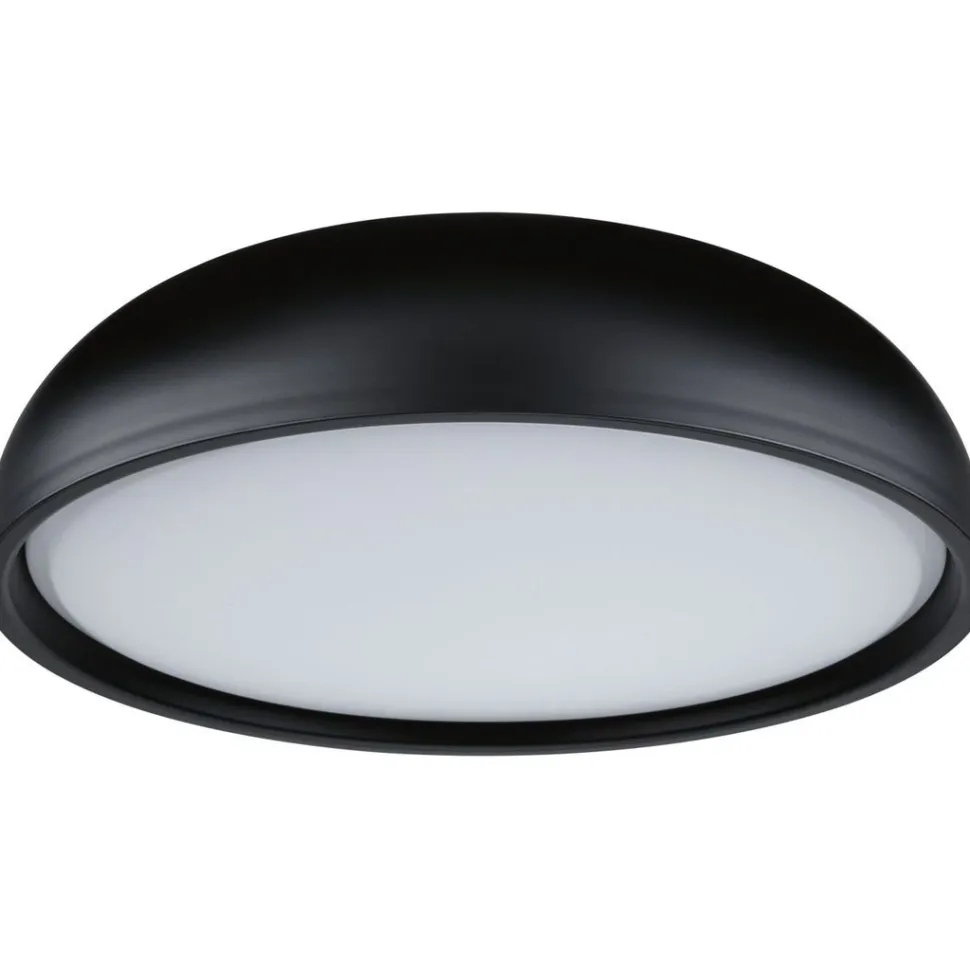 LED-kattovalaisin Paulmann Oka, IP44, 950lm, 24W, säädettävä värilämpötila, mattamusta