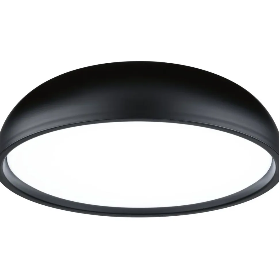LED-kattovalaisin Paulmann Oka, IP44, 950lm, 24W, säädettävä värilämpötila, mattamusta
