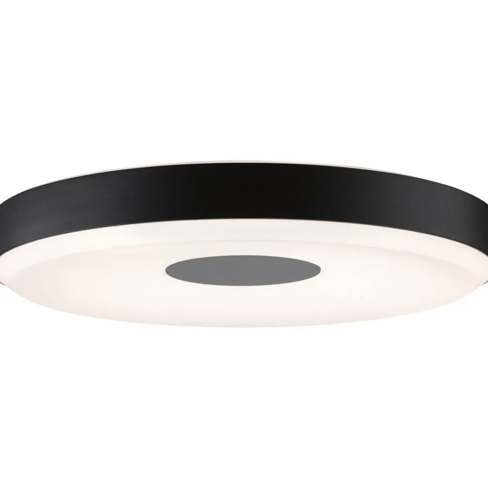 LED-kattovalaisin Paulmann Puric Pane, 2700K, himmennettävä, musta/harmaa