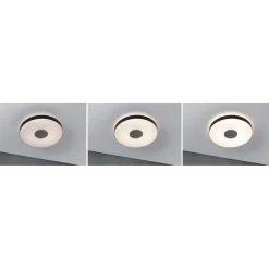LED-kattovalaisin Paulmann Puric Pane, 2700K, himmennettävä, musta/harmaa