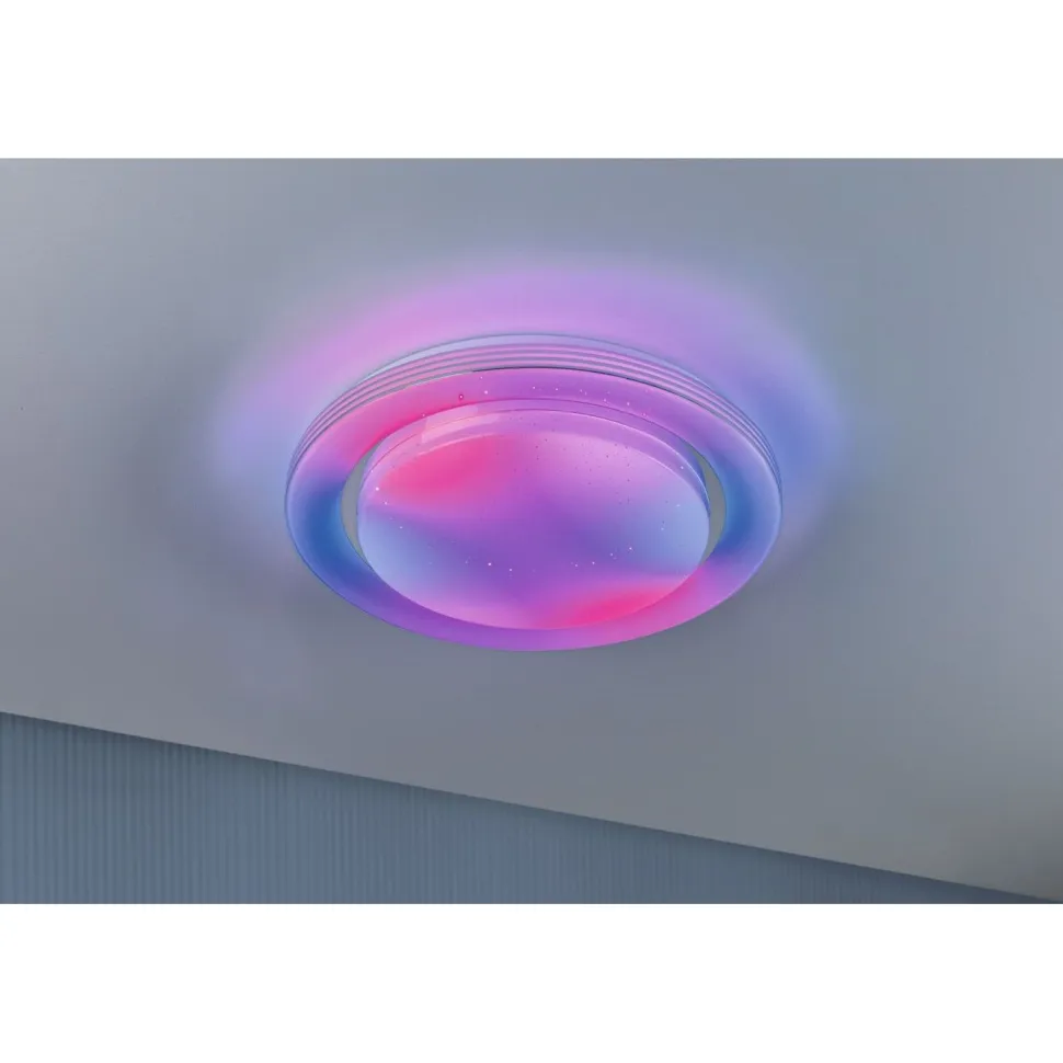 LED-kattovalaisin Paulmann Rainbow, RGBW+, 1600lm, 22W, himmennettävä, kromi/valkoinen