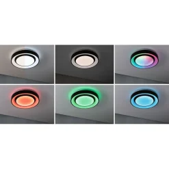 LED-kattovalaisin Paulmann Rainbow, RGBW+, 750lm, 22W, himmennettävä, musta/valkoinen