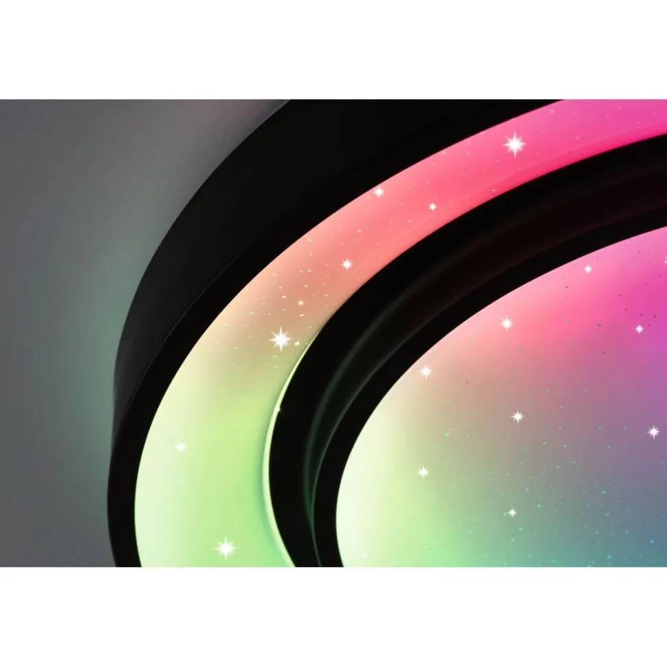 LED-kattovalaisin Paulmann Rainbow, RGBW+, 750lm, 22W, himmennettävä, musta/valkoinen
