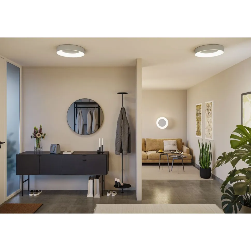 LED-kattovalaisin Paulmann Smart Home Zigbee 3.0 Casca, Ø40cm, IP44, RGBW+, 1750lm, 230V, 20W, himmennettävä, mattamusta