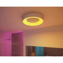 LED-kattovalaisin Paulmann Smart Home Zigbee 3.0 Casca, Ø40cm, IP44, RGBW+, 1750lm, 230V, 20W, himmennettävä, mattamusta