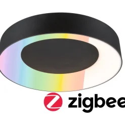 LED-kattovalaisin Paulmann Smart Home Zigbee 3.0 Casca, Ø40cm, IP44, RGBW+, 1750lm, 230V, 20W, himmennettävä, mattamusta