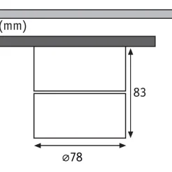 LED-kattovalaisin Paulmann Spircle, Ø78mm, 8W, 550lm, 3000K, mattamusta