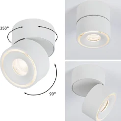 LED-Kattovalaisin Paulmann Spircle suunnattava 3000K mattavalkoinen