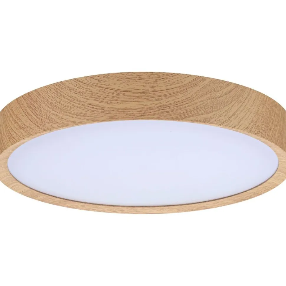 LED-kattovalaisin Paulmann Tega, IP44, 1200lm, 22.5W, säädettävä värilämpötila, vaalea puu