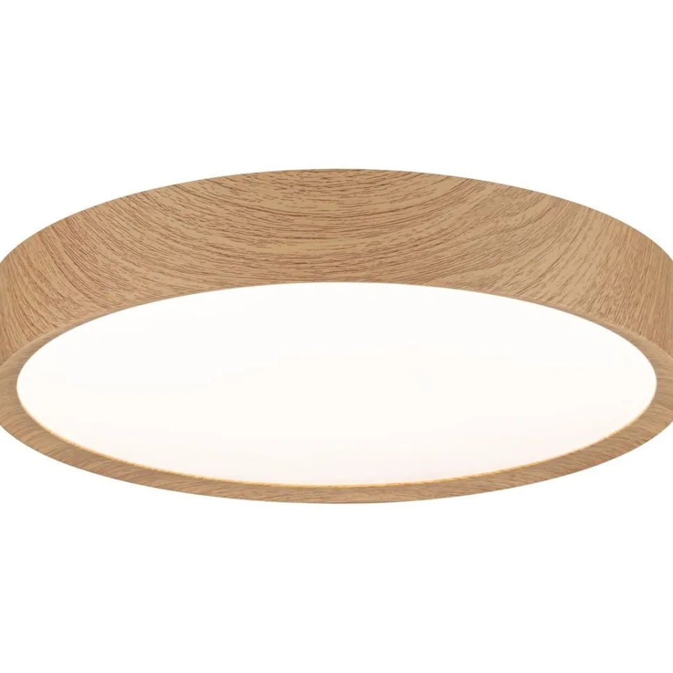 LED-kattovalaisin Paulmann Tega, IP44, 1200lm, 22.5W, säädettävä värilämpötila, vaalea puu
