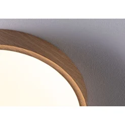 LED-kattovalaisin Paulmann Tega, IP44, 1200lm, 22.5W, säädettävä värilämpötila, vaalea puu