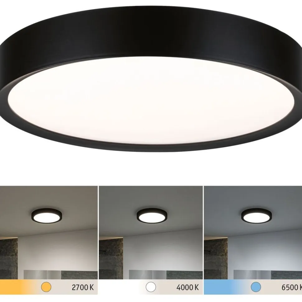 LED-kattovalaisin Paulmann Tega, IP44, 1200lm, 22.5W, säädettävä värilämpötila, vaalea puu