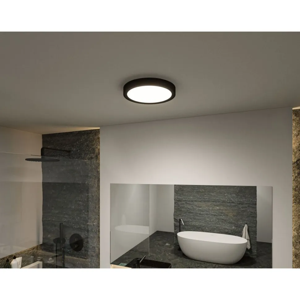 LED-kattovalaisin Paulmann Tega, IP44, 1200lm, 22.5W, säädettävä värilämpötila, vaalea puu