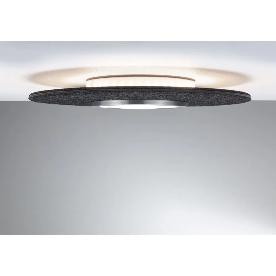 LED-kattovalaisin Paulmann Tulga Ø45cm Smart Home Zigbee 3.0 2000lm/850lm 19/9W himmennettävä antrasiitti
