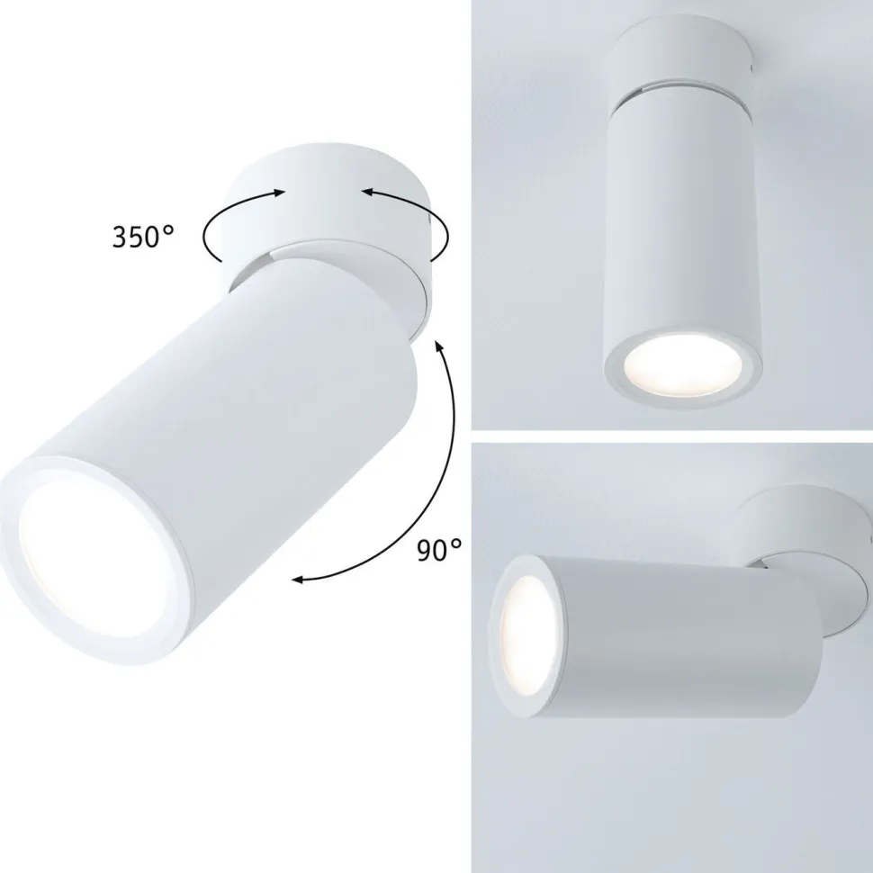 LED-kattovalaisin Paulmann Turnal Coin, 2700K, 470lm, 6W, himmennettävä, mattamusta