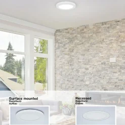 LED-kattovalaisin Rabalux Sonnet Ø22,5 cm valkoinen