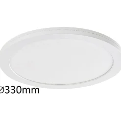 LED-kattovalaisin Rabalux Sonnet Ø22,5 cm valkoinen