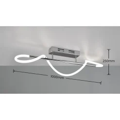 LED-kattovalaisin Trio Argos, kromi, 4000K
