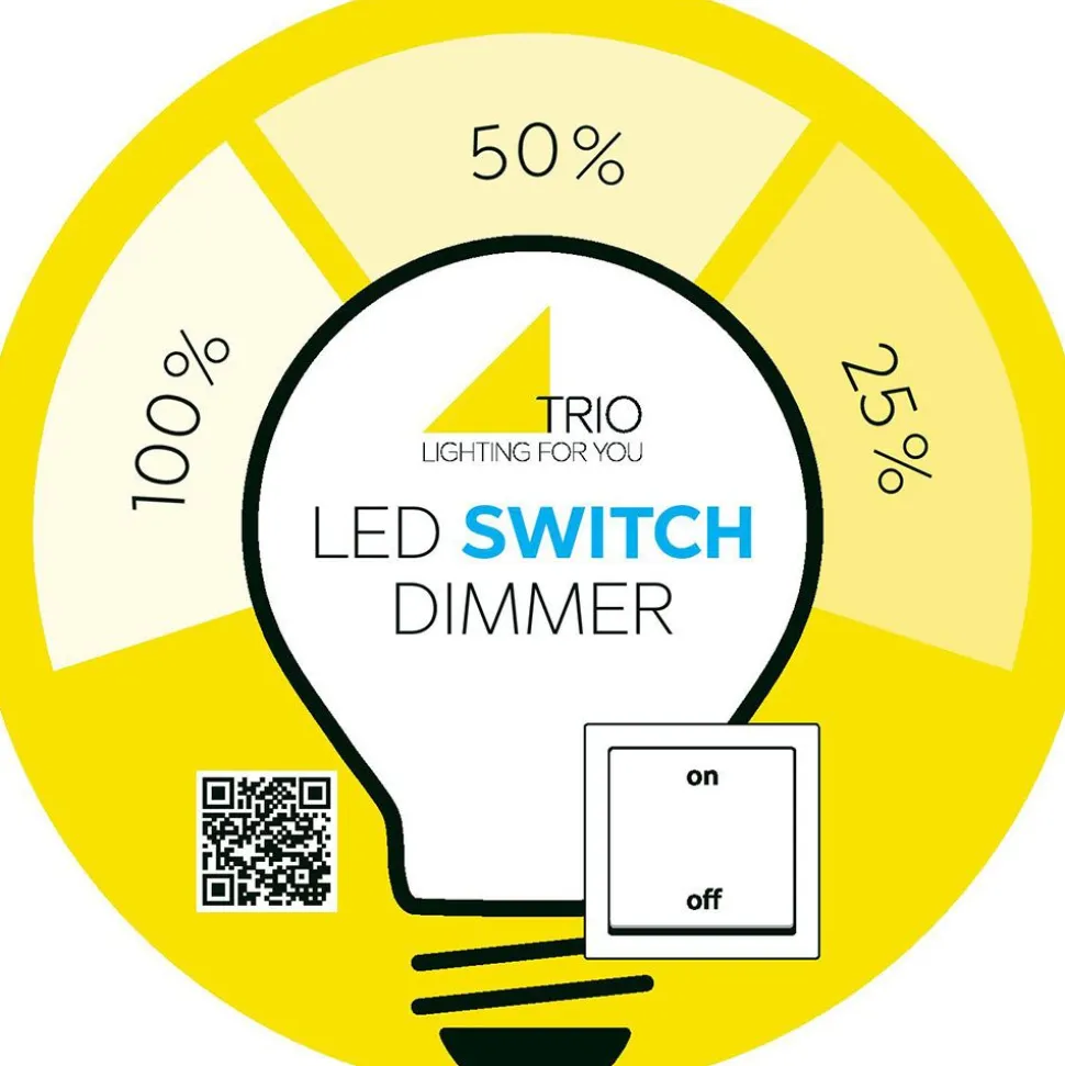 LED-kattovalaisin Trio Cesar ø260x30 mm IP44 kromi