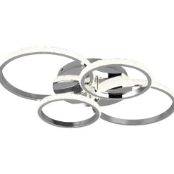 LED-kattovalaisin Trio Cires, kromi/kristalliefekti, 4000K