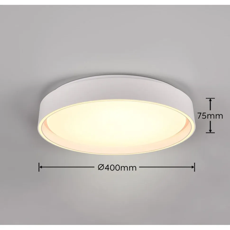 LED-kattovalaisin Trio Felis, 40cm, mattavalkoinen