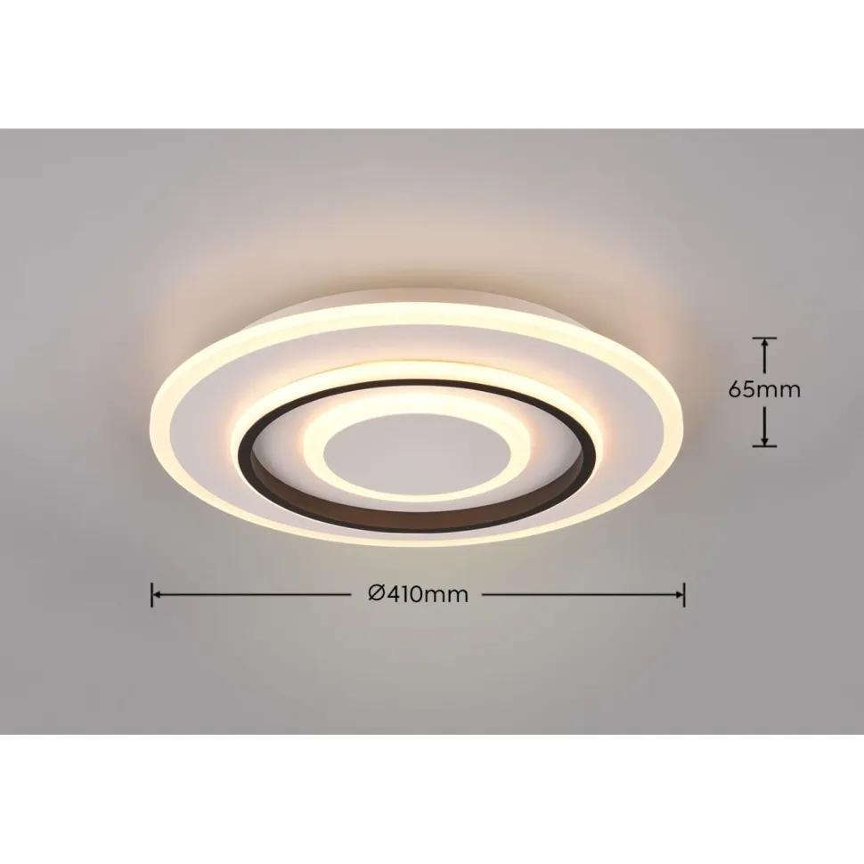 LED-kattovalaisin Trio Jora, 40cm, mattavalkoinen