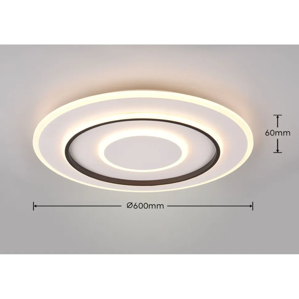 LED-kattovalaisin Trio Jora, 60cm, mattavalkoinen