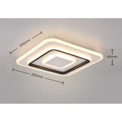 LED-kattovalaisin Trio Jora, 40x40cm, mattavalkoinen