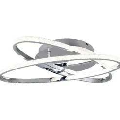 LED-kattovalaisin Trio Lane, kromi/kristalliefekti, 4000K