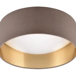 LED-kattovalaisin Trio Locarno, 28cm, harmaanruskea