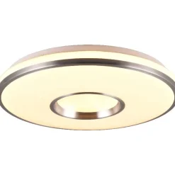 LED-kattovalaisin Trio Realta, 39cm, harjattu alumiini, RGBW