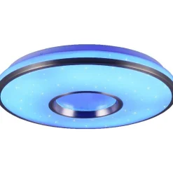 LED-kattovalaisin Trio Realta, 39cm, harjattu alumiini, RGBW