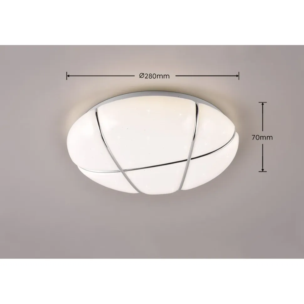 LED-kattovalaisin Trio Tibor, 28cm, valkoinen, 4000K