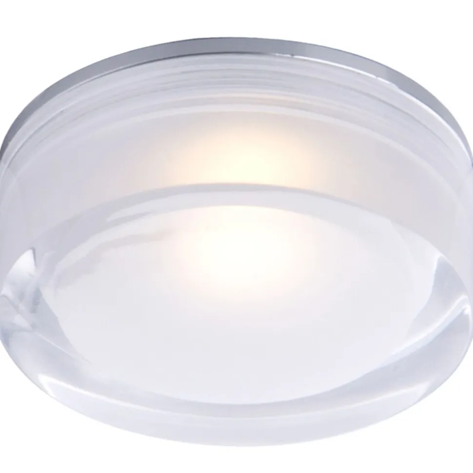LED-kattovalaisin Vetro IP44 Ø 70x32 mm upotettava alumiini/akryyli