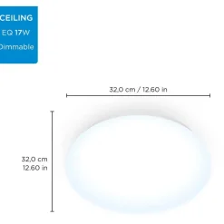 LED-kattovalaisin WiZ Adria 17W pyöreä 4000K