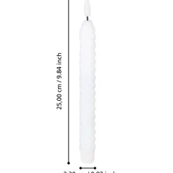 Led-kierrekynttilä Eglo Living Andrafiabe, 15cm, harmaa, 2kpl