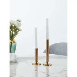 Led-kierrekynttilä Eglo Living Andrafiabe, 15cm, harmaa, 2kpl