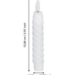 Led-kierrekynttilä Eglo Living Andrafiabe, 15cm, harmaa, 2kpl