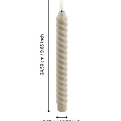 Led-kierrekynttilä Eglo Living Andrafiabe, 15cm, harmaa, 2kpl